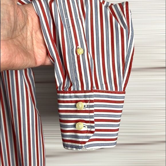 Massimo Dutti Striped Fitted Button Down Shirt, Long Sleeves size XL - Picture 6 of 11